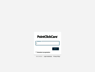 hcr.pointclickcare.com screenshot