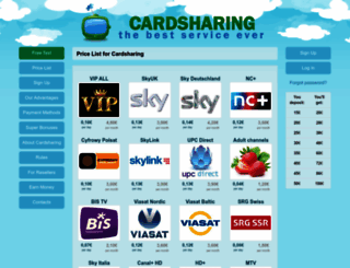 hdcardsharingserver.com screenshot