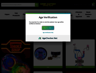 headhunterssmokeshop.com screenshot