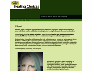 healingchoicescounselling.org screenshot
