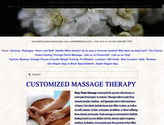 healingthroughtouchmassage.com screenshot