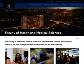 health.adelaide.edu.au screenshot
