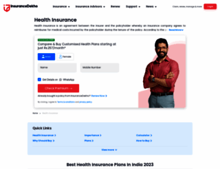 health.insurancedekho.com screenshot