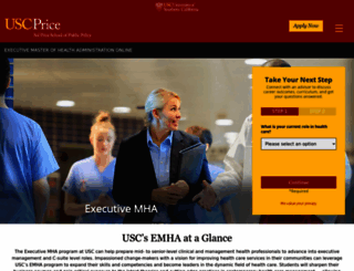 healthadministrationdegree.usc.edu screenshot