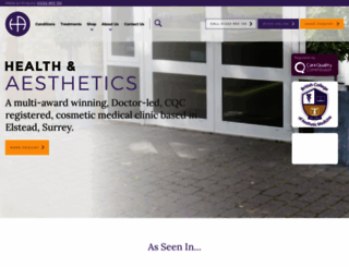 healthandaesthetics.co.uk screenshot