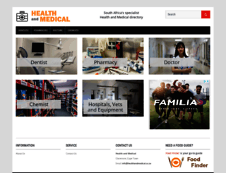 healthandmedical.co.za screenshot