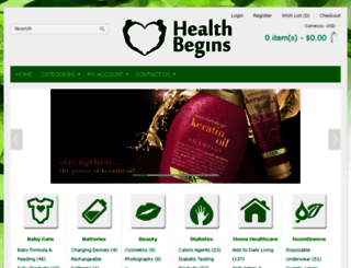 healthbegins.com screenshot