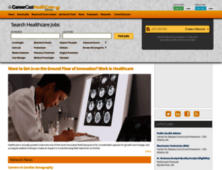 healthcare.careercast.com screenshot