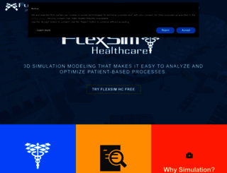 healthcare.flexsim.com screenshot