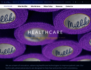 healthcare.milliken.com screenshot