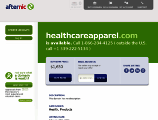 healthcareapparel.com screenshot