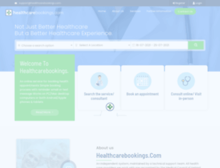 healthcarebookings.com screenshot