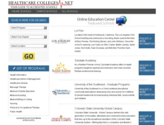 healthcarecolleges.eduintegrated.com screenshot