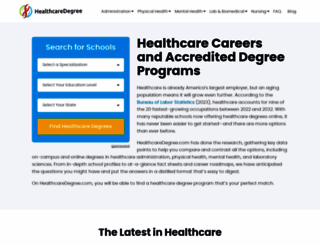 healthcaredegree.com screenshot