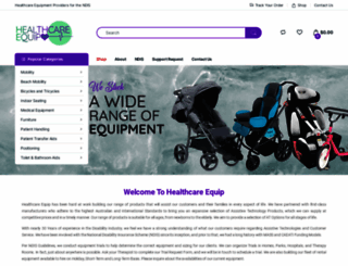 healthcareequip.com.au screenshot
