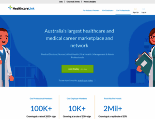 healthcarelink.com.au screenshot