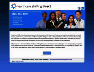 healthcarestaffingdirect.com screenshot