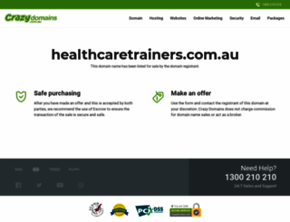 healthcaretrainers.com.au screenshot