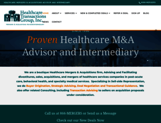 healthcaretransactions.com screenshot