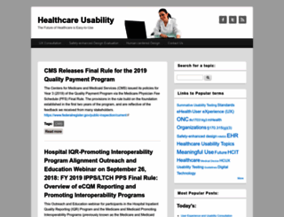 healthcareusability.com screenshot