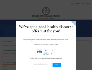 healthcheckupathome.com screenshot
