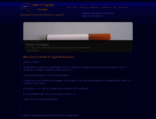 healthecigarette.com.au screenshot