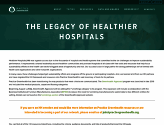 healthierhospitals.org screenshot