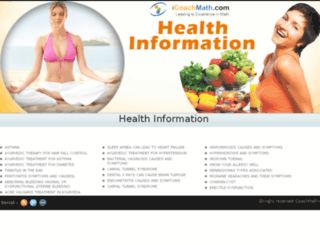healthinfo.icoachmath.com screenshot