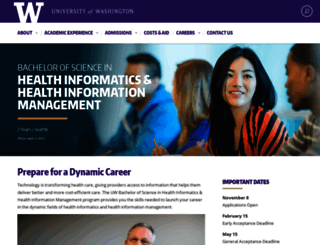 healthinformationmanagement.uw.edu screenshot