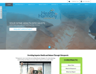 healthinharmonychiro.com screenshot
