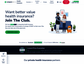healthinsurancecomparison.com.au screenshot
