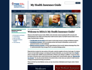 healthinsuranceguide.mymsaa.org screenshot