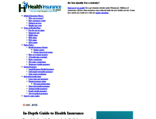 healthinsuranceindepth.com screenshot