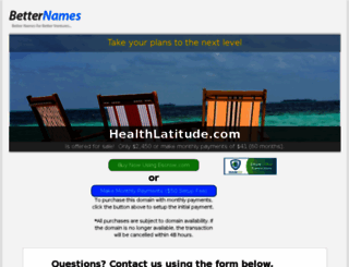 healthlatitude.com screenshot