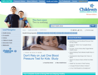 healthlibrary.childrensomaha.org screenshot