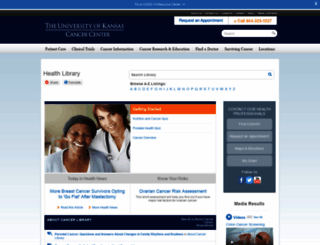 healthlibrary.kucancercenter.org screenshot