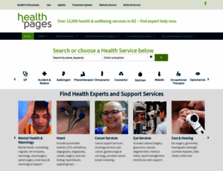 healthpages.co.nz screenshot