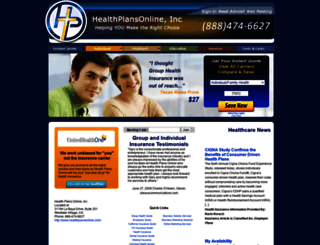 healthplansonline.com screenshot