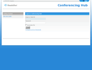 healthportinc.conferencinghub.com screenshot