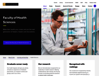 healthsciences.curtin.edu.au screenshot