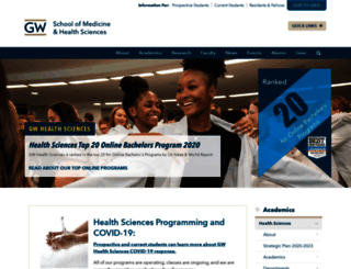 healthsciences.gwu.edu screenshot