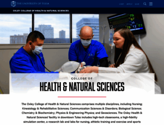 healthsciences.utulsa.edu screenshot