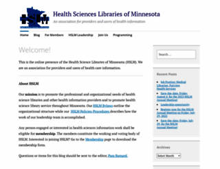 healthscienceslibsmn.wordpress.com screenshot