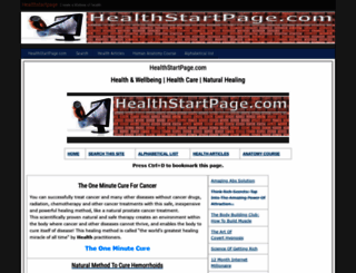 healthstartpage.com screenshot