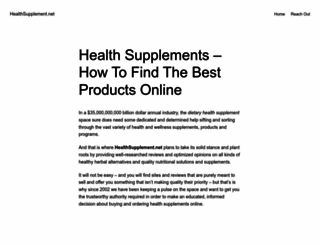 healthsupplement.net screenshot
