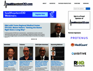 healthsystemcio.com screenshot