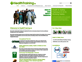 healthtraining.ie screenshot