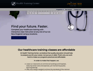 healthtrainingcenter.com screenshot