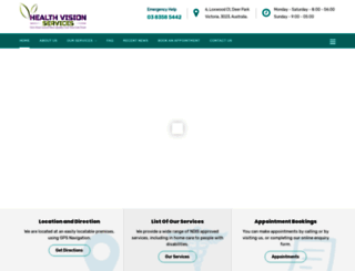 healthvisionservices.com.au screenshot