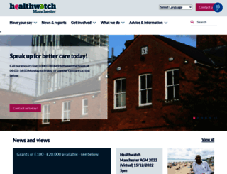 healthwatchmanchester.co.uk screenshot
